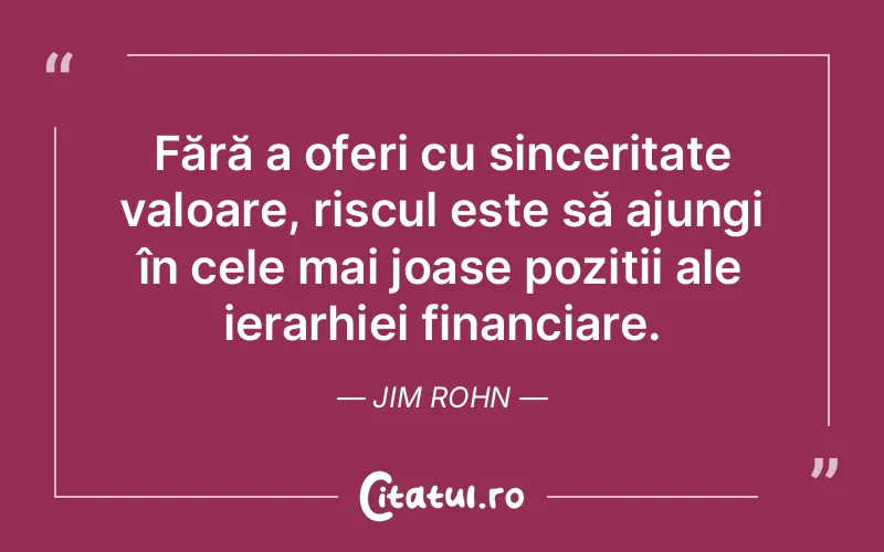Citat Jim Rohn - citate viata