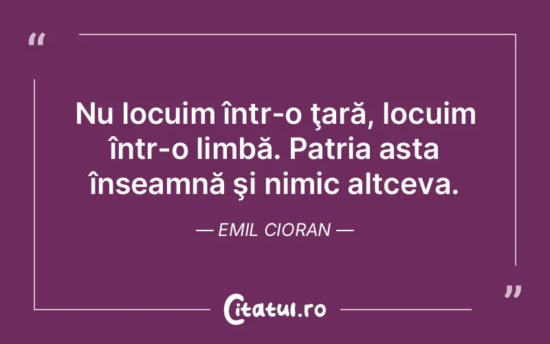 Citat Emil Cioran - citate viata
