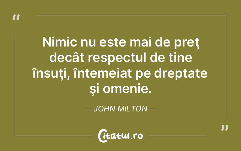Citat John Milton - citate viata
