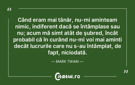 Nimic nu necesită schimbări ca obişnu...