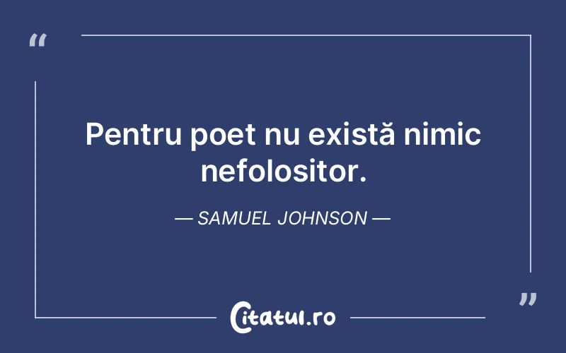 Citat Samuel Johnson - citate viata