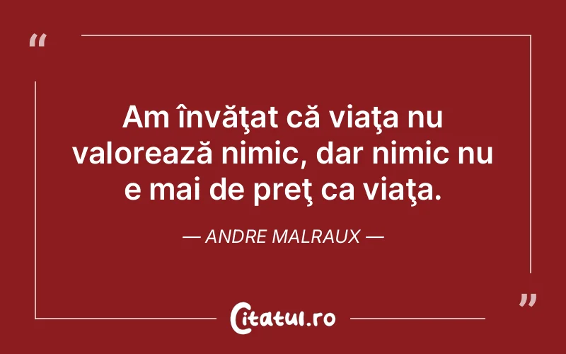 Citat Andre Malraux - citate viata