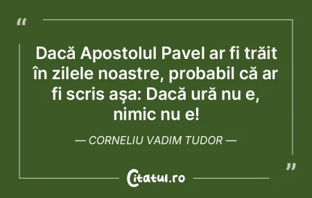 Nimeni şi nimic nu este nemuritor, doar...