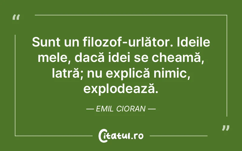 Citat Emil Cioran - citate viata