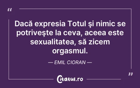 Despre nimic nu poţi spune nimic. Iată... Despre nimic nu poţi spune nimic. Iată...