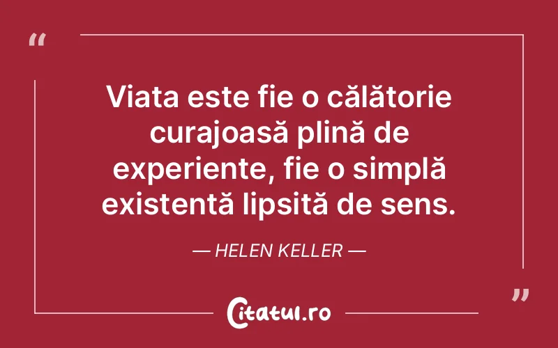 Citat Helen Keller - citate viata
