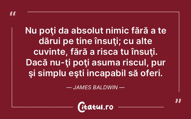 Citat James Baldwin - citate viata
