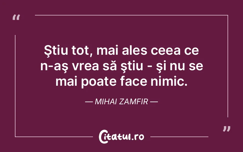 Citat Mihai Zamfir - citate viata