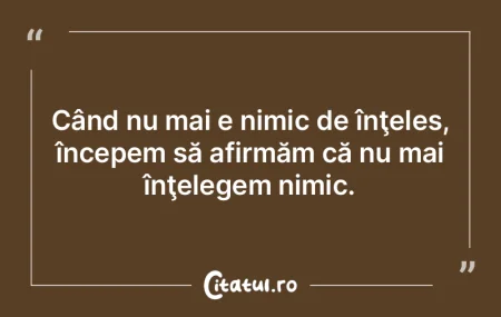 Paradoxal şi atunci când nu se mai poa...