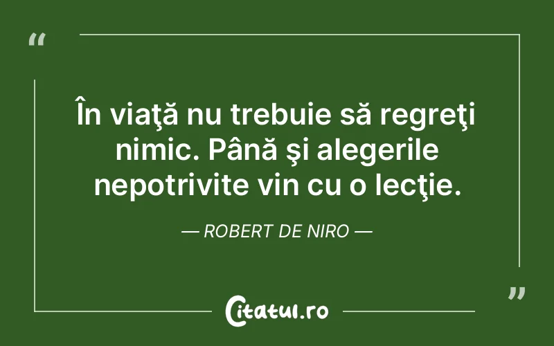 Citat Robert De Niro - citate viata
