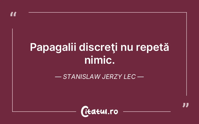 Citat Stanislaw Jerzy Lec - citate viata