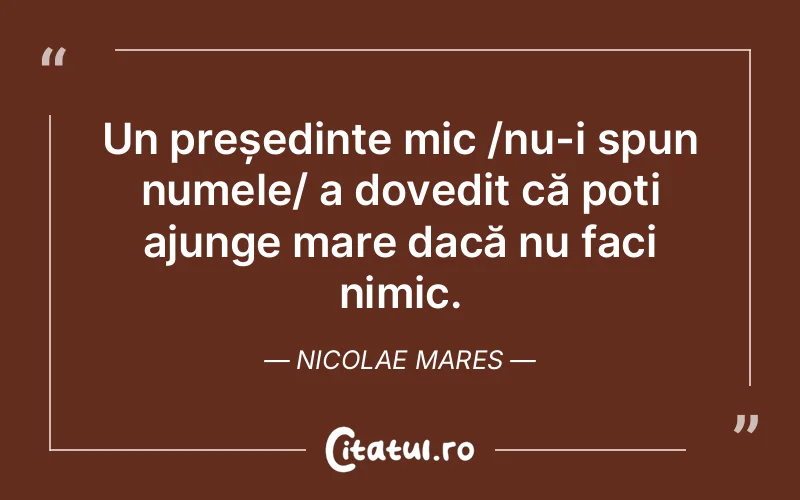 Citat Nicolae Mares - citate viata