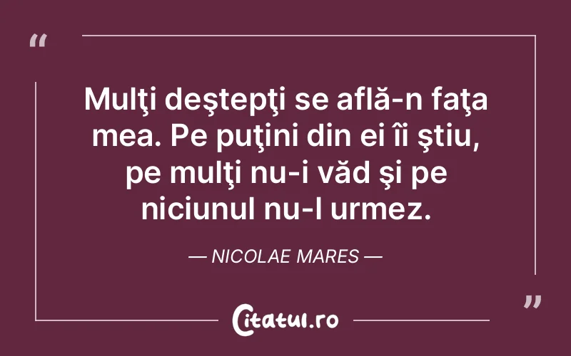 Citat Nicolae Mares - citate viata