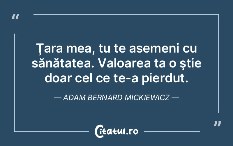 Citat Adam Bernard Mickiewicz - citate viata