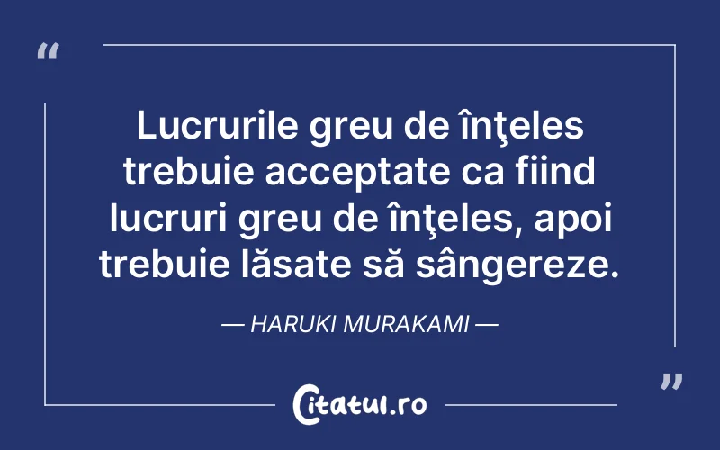 Citat Haruki Murakami - citate viata