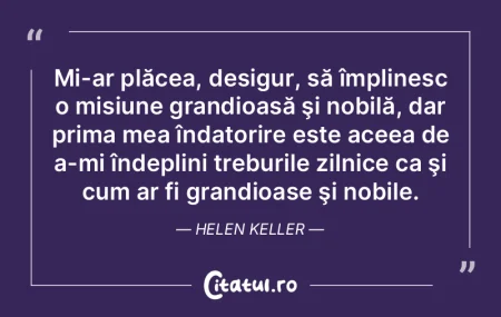 Tânjesc să realizez o sarcină mare ş... Tânjesc să realizez o sarcină mare ş...