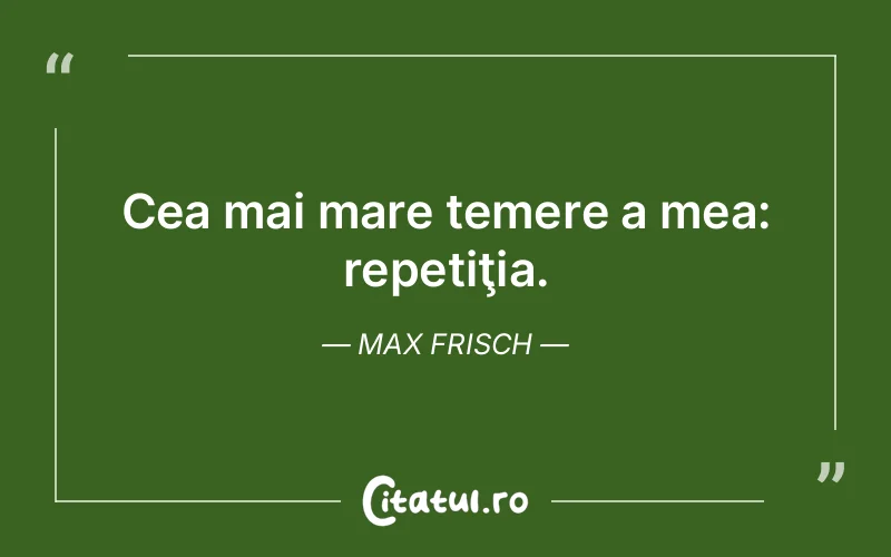 Citat Max Frisch - citate viata