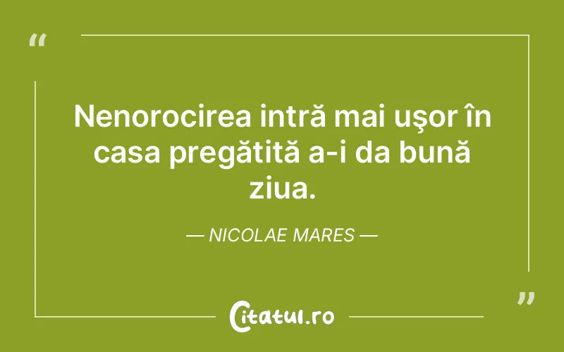 Citat Nicolae Mares - citate viata