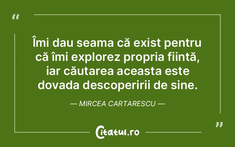 Citat Mircea Cartarescu - citate viata