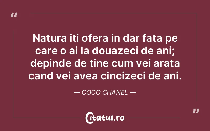 Citat Coco Chanel - citate viata