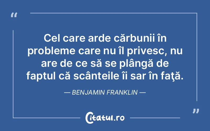 Citat Benjamin Franklin - citate viata