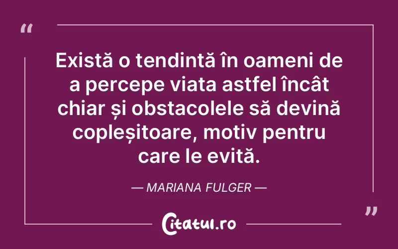 Citat Mariana Fulger - citate viata