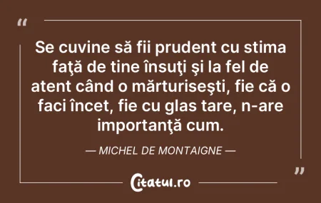 Numai de unul singur ai de ce să te tem...