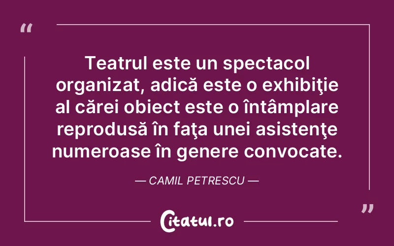 Citat Camil Petrescu - citate viata