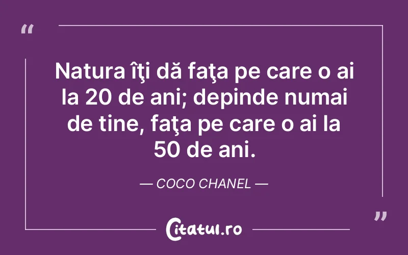 Citat Coco Chanel - citate viata
