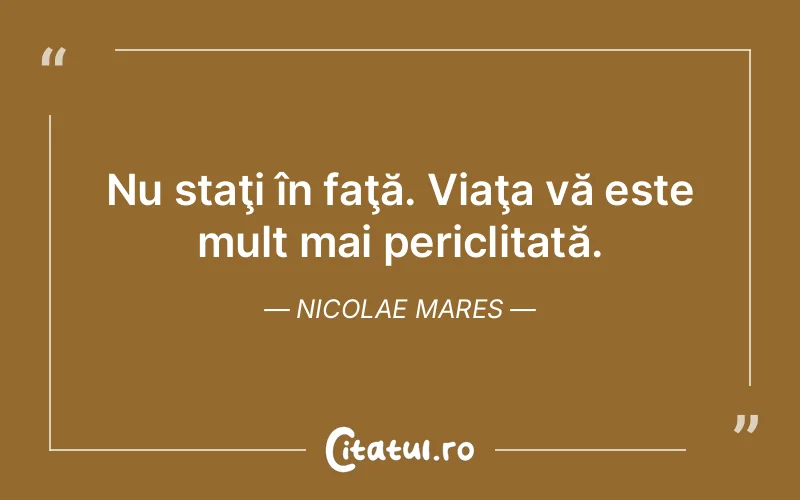 Citat Nicolae Mares - citate viata