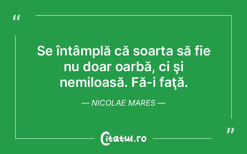 Citat Nicolae Mares - citate viata