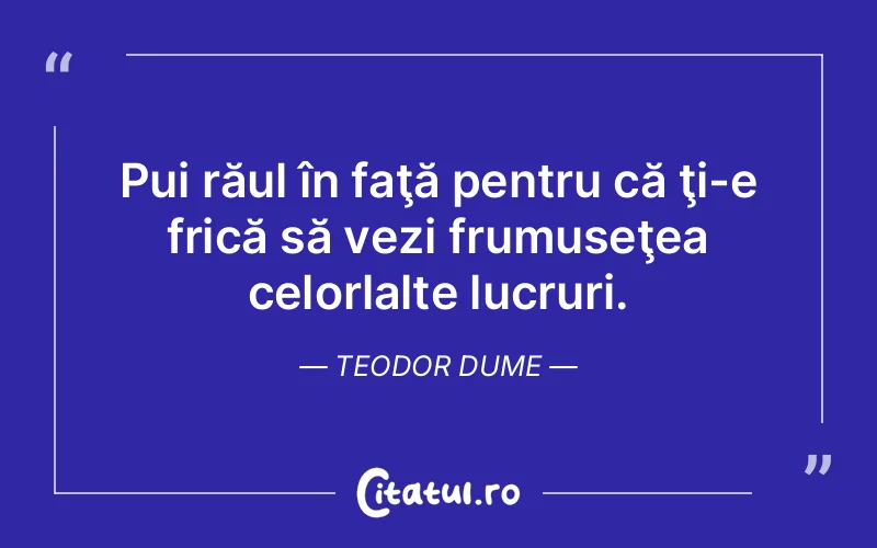 Citat Teodor Dume - citate viata