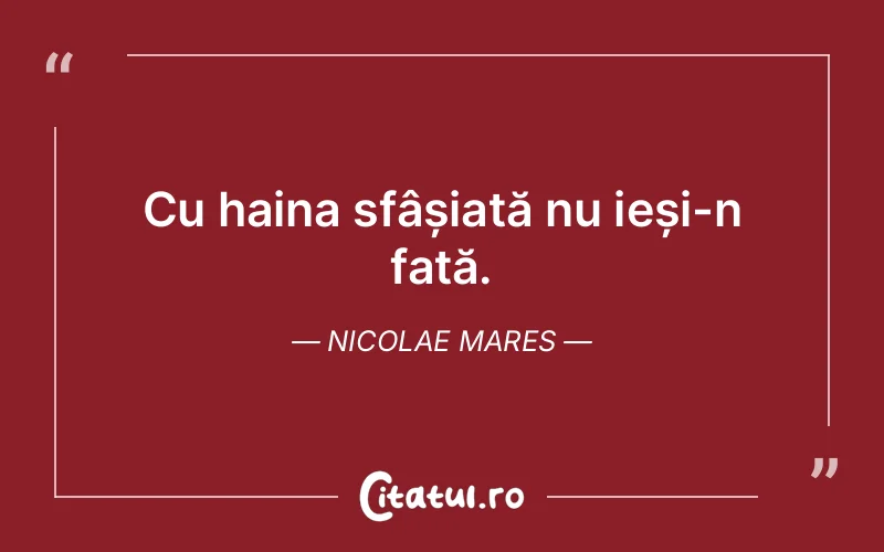 Citat Nicolae Mares - citate viata