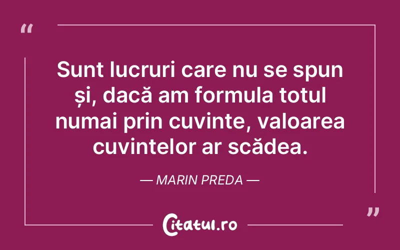 Citat Marin Preda - citate viata