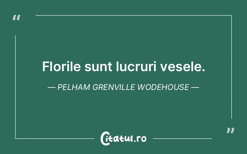 Citat Pelham Grenville Wodehouse - citate viata