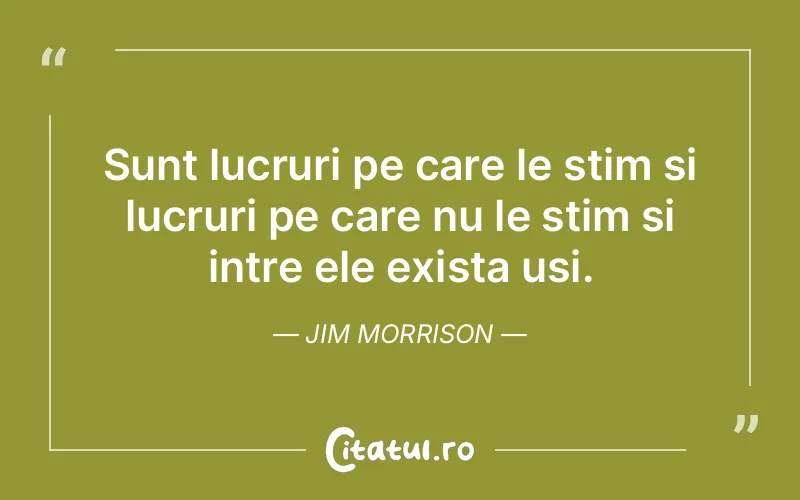 Citat Jim Morrison - citate viata