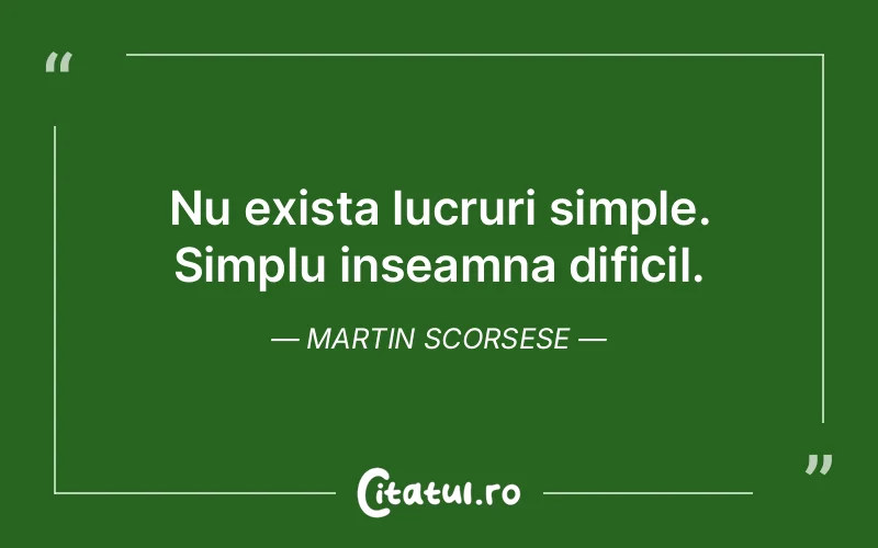 Citat Martin Scorsese - citate viata