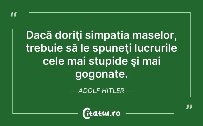 Citat Adolf Hitler - citate viata