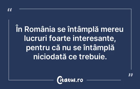 Trei ar fi lucrurile care pe care niciod...
