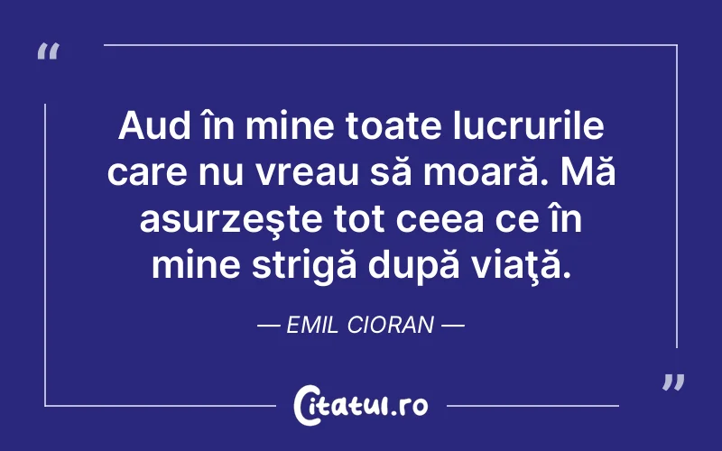 Citat Emil Cioran - citate viata