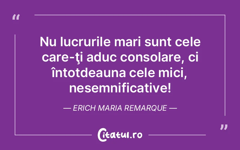 Citat Erich Maria Remarque - citate viata