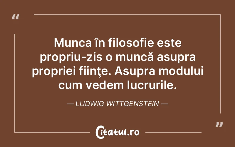 Citat Ludwig Wittgenstein - citate viata