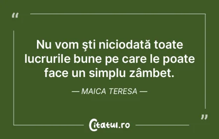 Dacă nu poţi să faci lucruri grandioa...