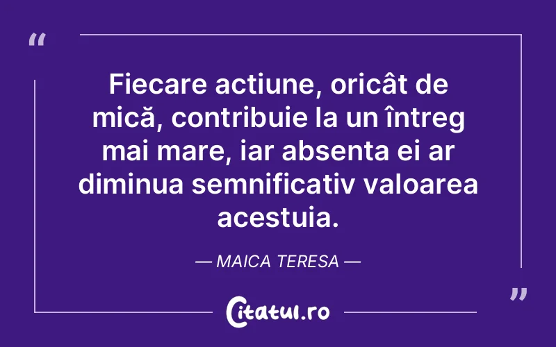 Citat Maica Teresa - citate viata