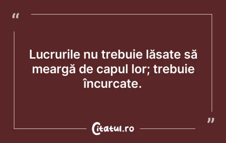 Ne trebuie un conducător care să vadă...