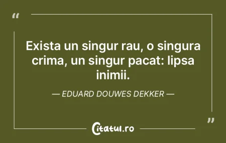 A avea calitate inseamna a resimti raul ... A avea calitate inseamna a resimti raul ...