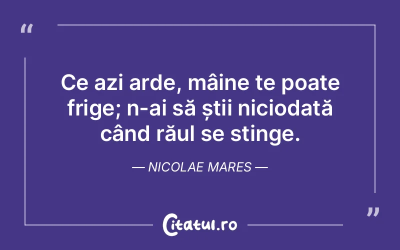 Citat Nicolae Mares - citate viata