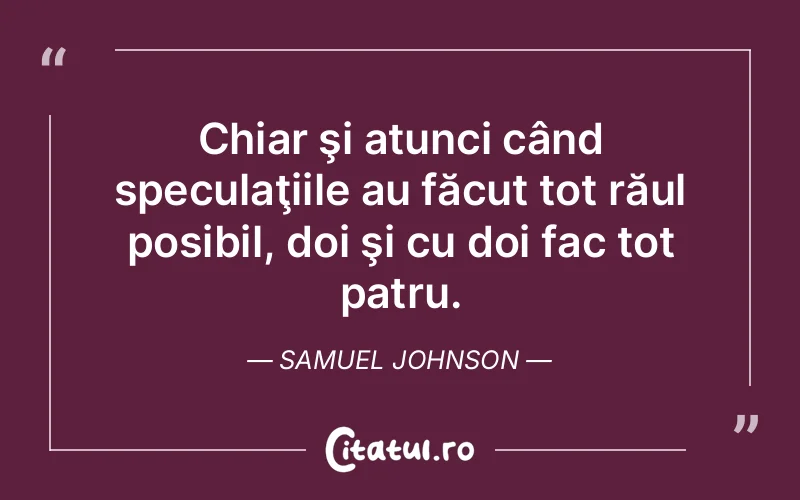 Citat Samuel Johnson - citate viata