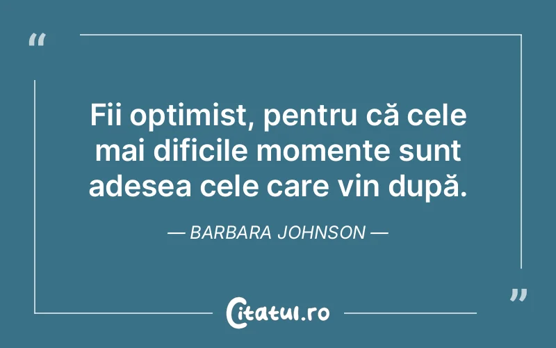 Citat Barbara Johnson - citate viata