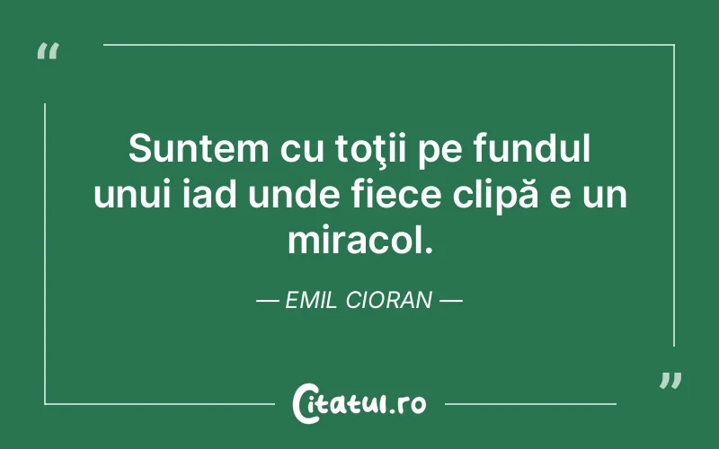 Citat Emil Cioran - citate viata